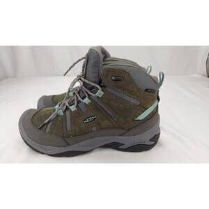 Women's Keen Circadia Waterproof Mid Hiking Boots - Steel Grey/Cloud Blue Sz 10